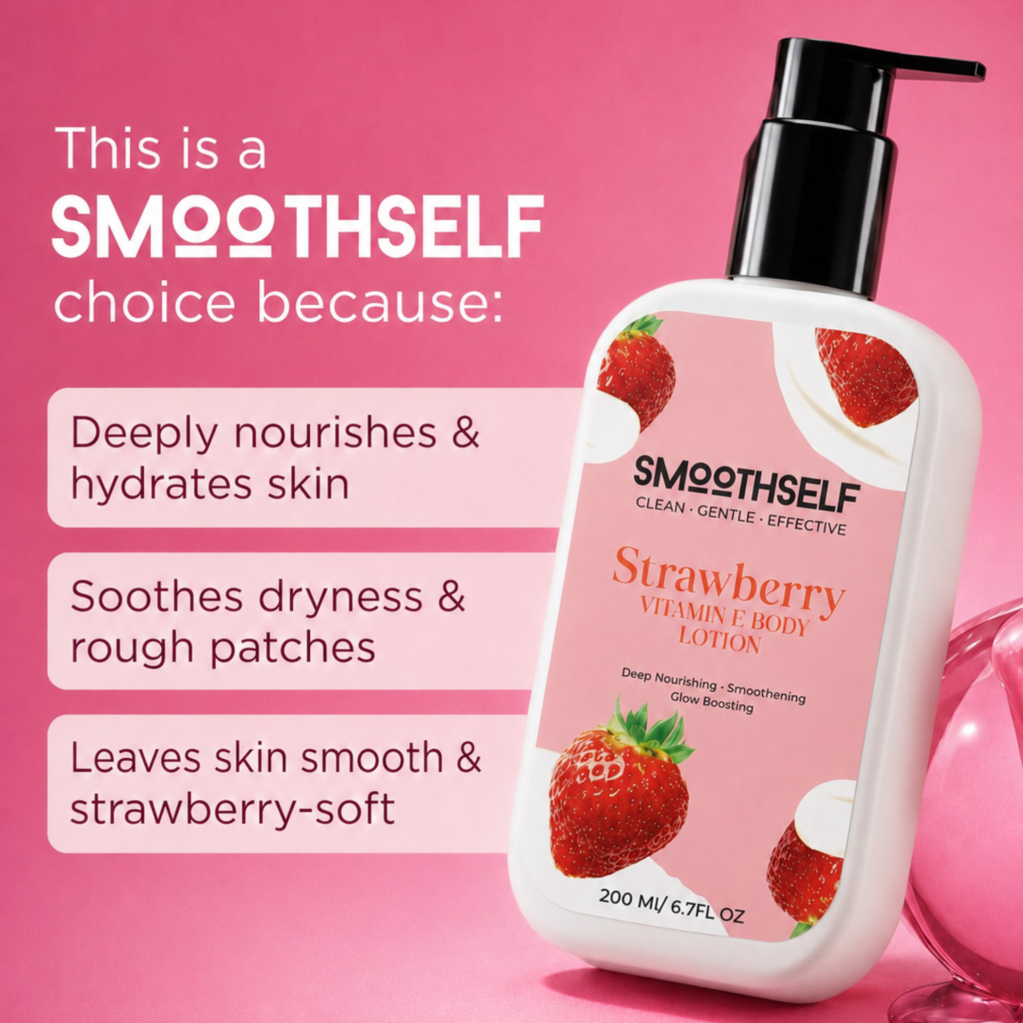 Strawberry & Vitamin E Body Lotion — 200ml